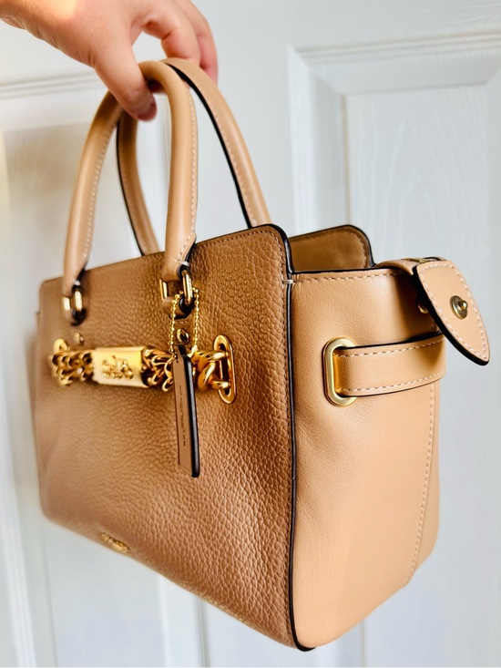 Coach Blake Carryall 25 Leather Satchel Crossbody Beechwood Gold 